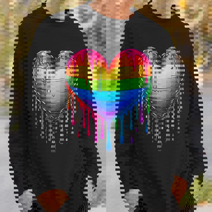 Lgbtq Corazón Arco Iris Orgullo Gay Lgbt Sin Mangas Camisa de entrenamiento Regalos para él