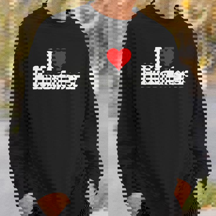 I Love Cuore Hunter Nome Su Un Felpa Regalos para él