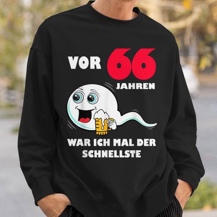 Männer 66 Jahre War Ich Mal Der Fastste 66Th Birthday Sweatshirt Geschenke für Ihn