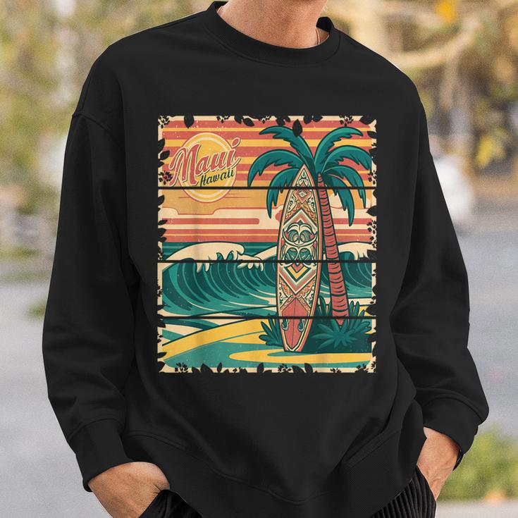 Maui Hawaii Surfing Retro Mauiintage Hawaii Surfer Sweatshirt Geschenke für Ihn