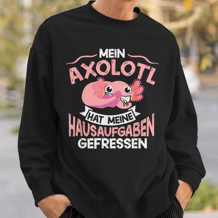 Mein Axolotl Hat Meine Homework Gefressen Axolotl Children's Sweatshirt Geschenke für Ihn