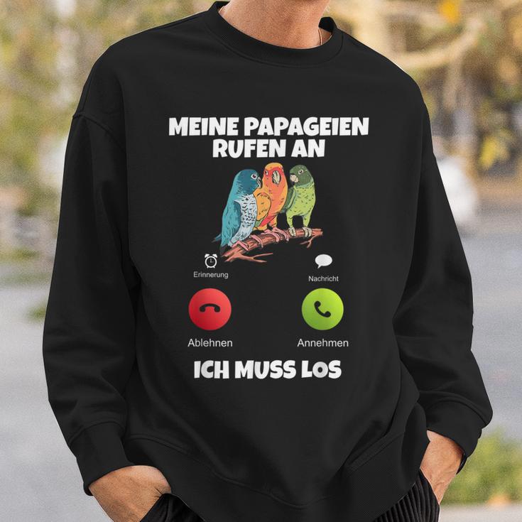 Meine Parageien Rufen An Ich Muss Los Paragei Sweatshirt Geschenke für Ihn