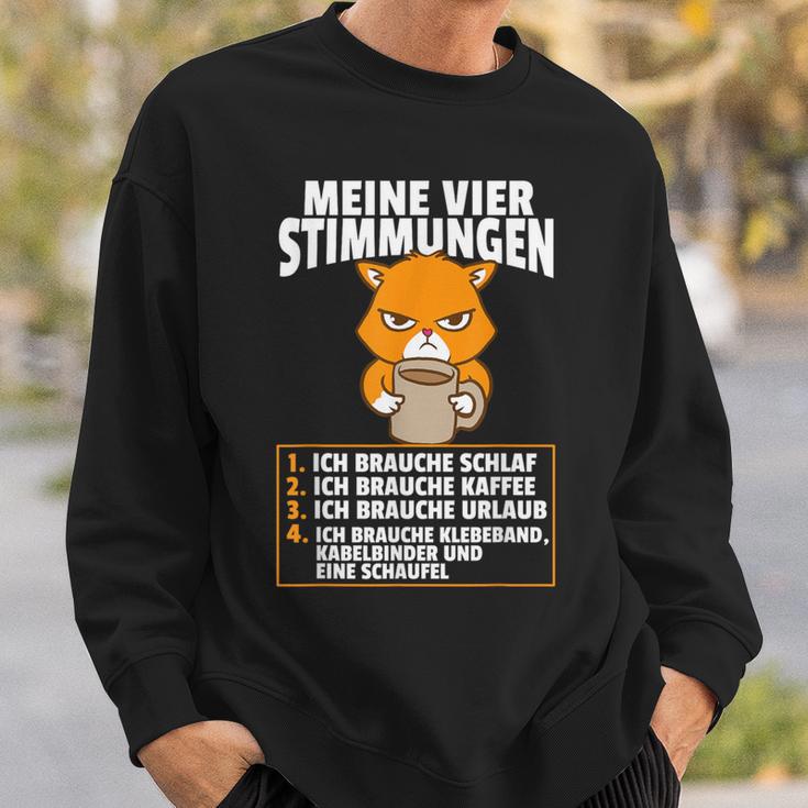 Meineier Stimmungen Cat Sarcasm Slogan Sweatshirt Geschenke für Ihn