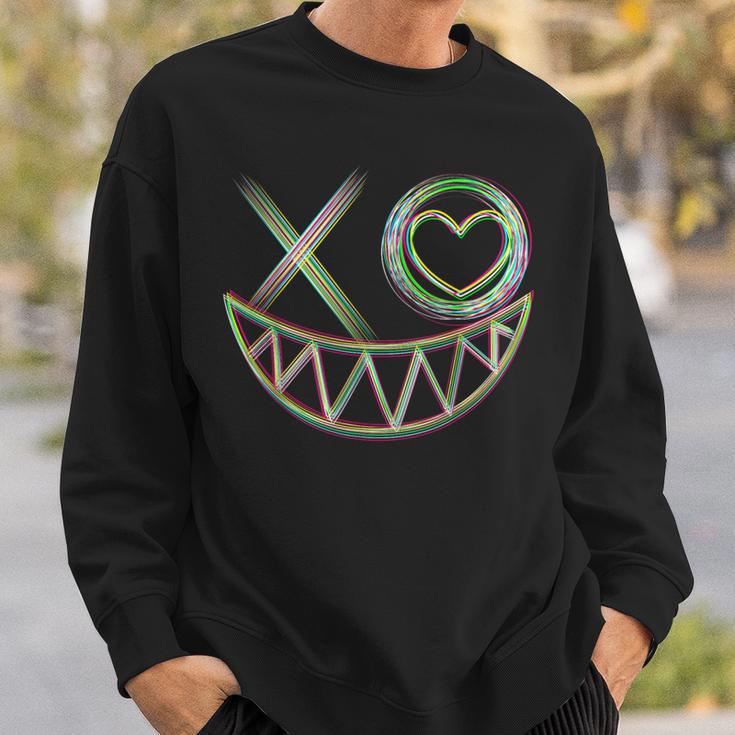 Music Festival Rave Face Electro Techno Sweatshirt Geschenke für Ihn