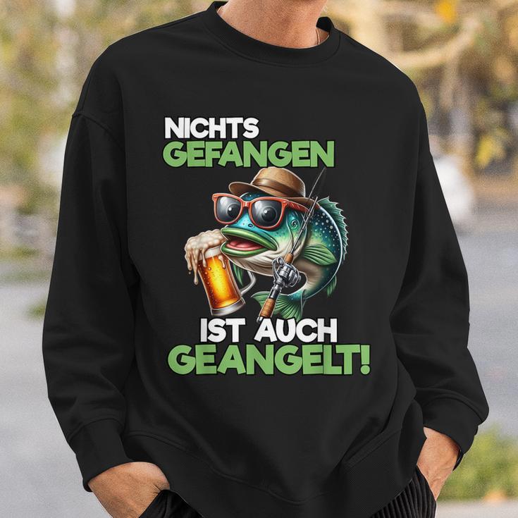 Nichts Gefangen Ist Auch Geangelt Fischer Bier Sweatshirt Geschenke für Ihn