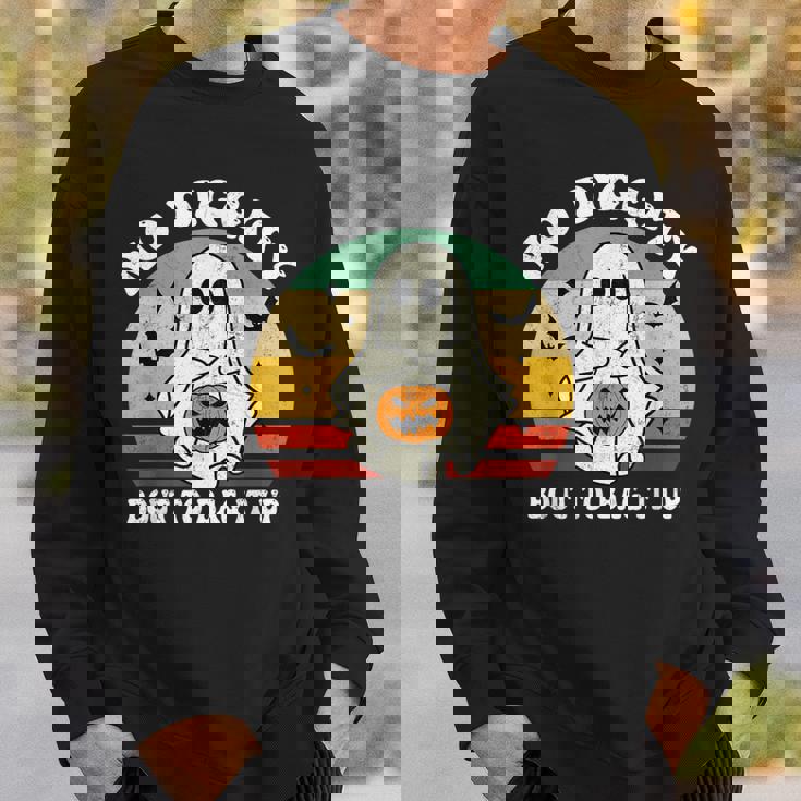 No Diggity Bout To Bag It Up Cute Ghost Halloween Sweatshirt Gifts for Him
