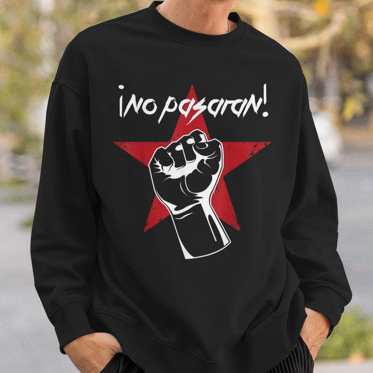 No Pasaran Sie Werden Nicht Durchkommen Sweatshirt Geschenke für Ihn