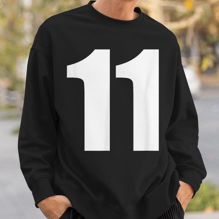 Number Eleven Number 11 Numbers Sweatshirt Geschenke für Ihn