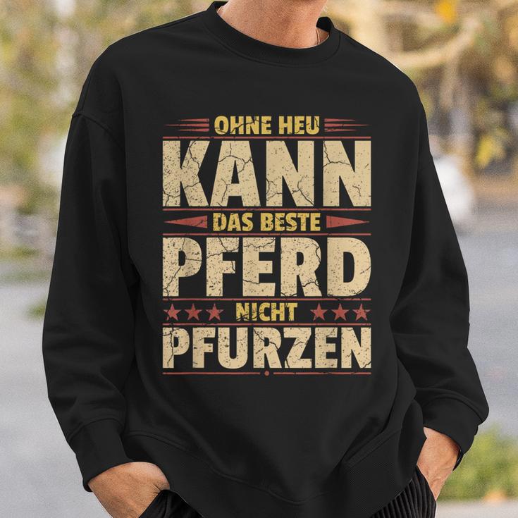 Ohne Heu Kann Das Beste Pferd Nicht Pfurzen I Reititen Slogan Sweatshirt Geschenke für Ihn