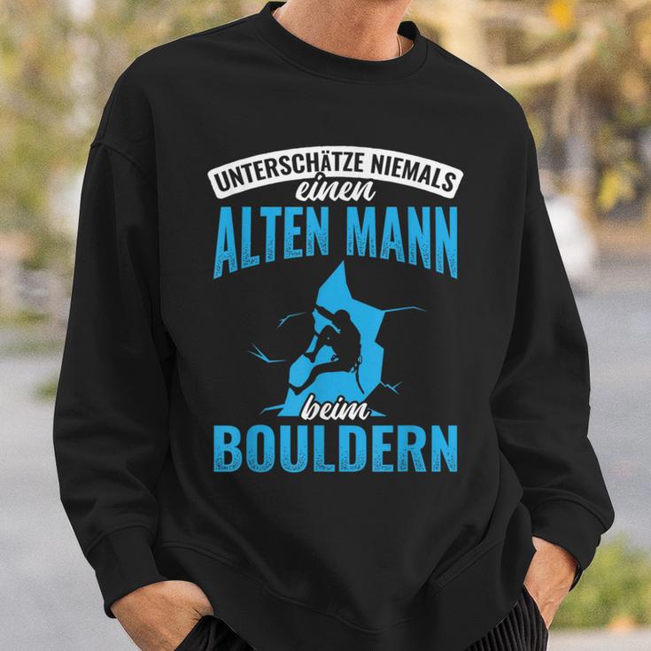 Old Man Bouldering Climbing Pensioner Boulderer Sweatshirt Geschenke für Ihn