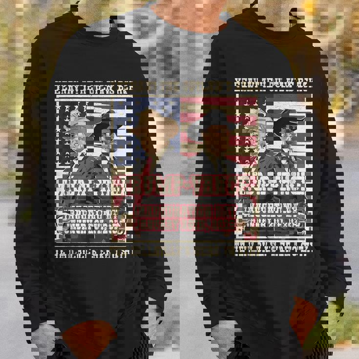 We Did It The Outlaw And The Hillbilly Trump Vance Victory Sweatshirt Gifts for Him