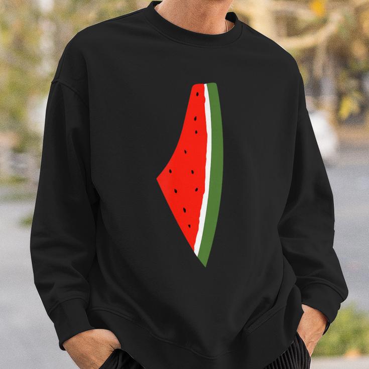 Palestine Watermelon Watermelon Palestine Map Sweatshirt Geschenke für Ihn