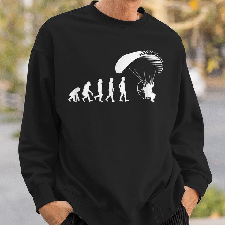 Parachute Paraglide Paramotor Evolution Sweatshirt Geschenke für Ihn