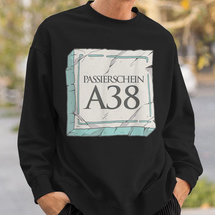 Passierschein A38 Antragsformular Sweatshirt Geschenke für Ihn