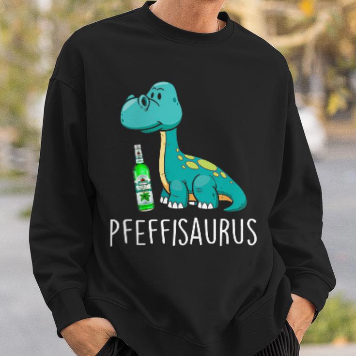 Pfeffisaurus Dino Peppermint Liqueur Running Party S Sweatshirt Geschenke für Ihn