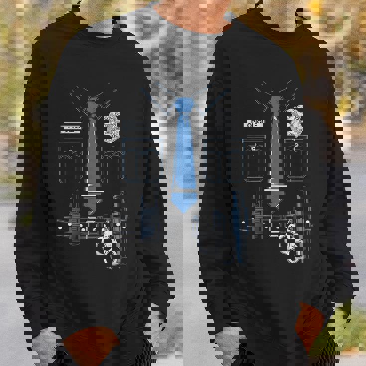 Police Costume Uniform Badge Officer Sheriff Police Sweatshirt Gifts for Him