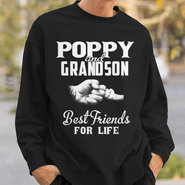 Poppy And Grandson Best Friends For Life Grandpa Men Sweatshirt Gifts for Him