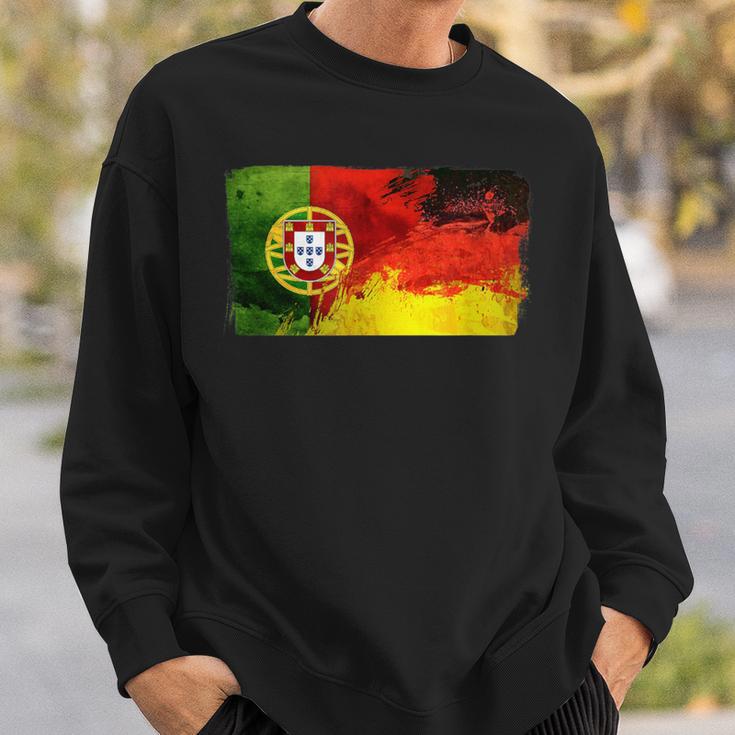 Portugal Deutschland Fusion Football Sport Competition Friends Sweatshirt Geschenke für Ihn