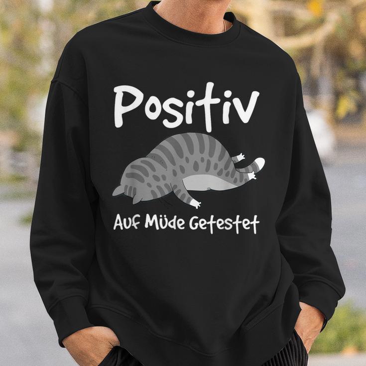 Positiv Auf Müde Getestet Fun Cat Sleep Sweatshirt Geschenke für Ihn