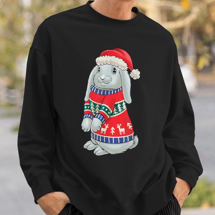 Rabbit Hat Hoppy Christmas Rabbit Christmas Sweatshirt Geschenke für Ihn