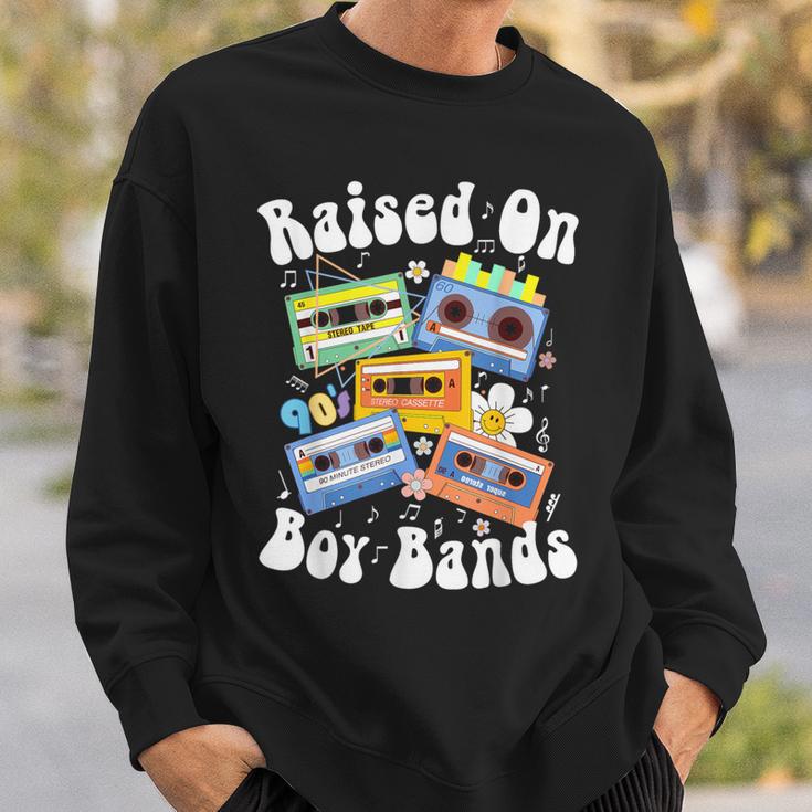 Raised On 90S Boy Bands Cassette Tape Retro Sweatshirt Geschenke für Ihn