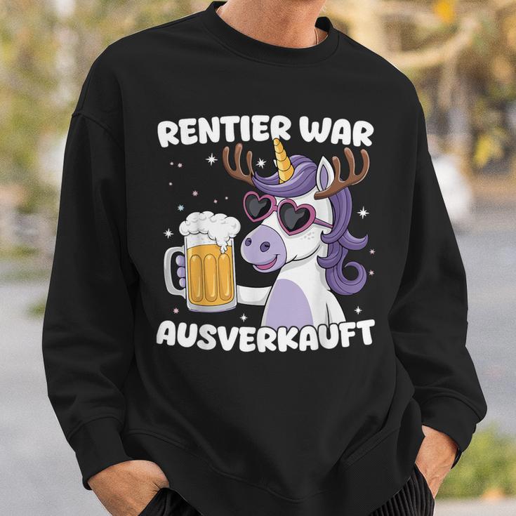 Reindeer War Ausverkauft Christmas Unicorn Sweatshirt Geschenke für Ihn