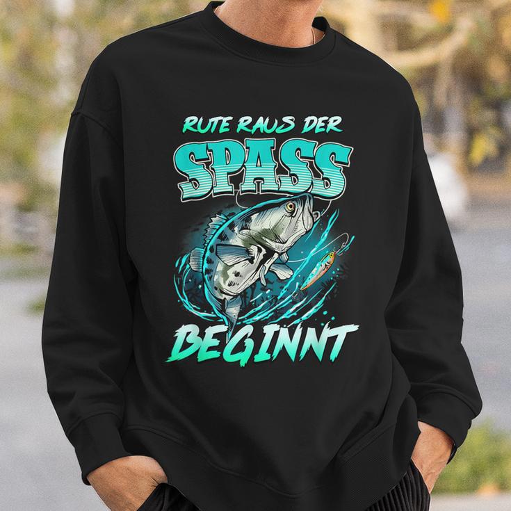 Rute Raus Der Spass Beginnt Fishing Fishing Sweatshirt Geschenke für Ihn