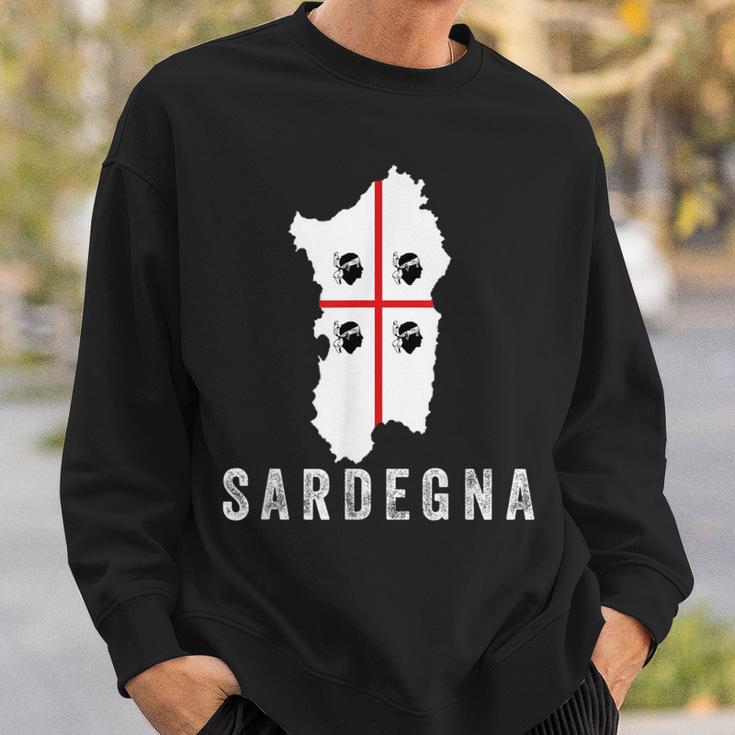 Sardegna Sardinien Karte Flagge Urlaub Italien Sweatshirt Geschenke für Ihn