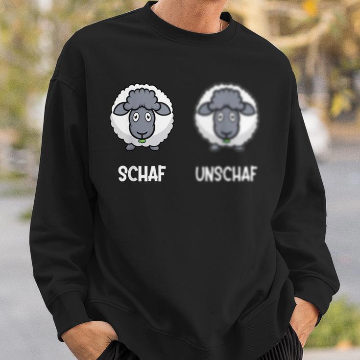 Schaf Unschaf Wortwitz Fotografen Fotografie Sweatshirt Geschenke für Ihn