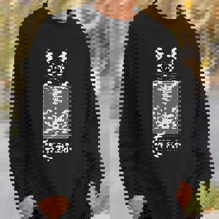 Scheletro Cat Scan Ct Scaning Divertente X Ray Pun Meme Rad Tech Felpa Regalos para él