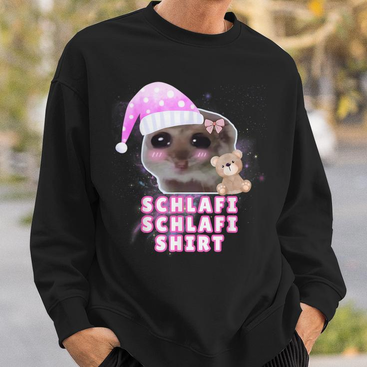 Schlafi Schlafi Sad Hamster Meme Sweatshirt Geschenke für Ihn