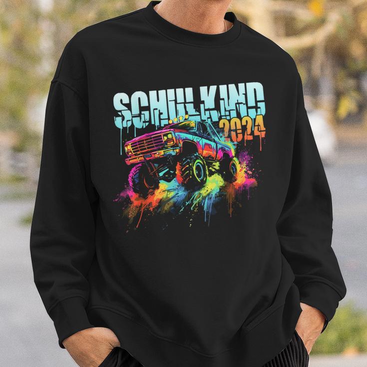 Schulkind 2024 Monster Truck Car School Sweatshirt Geschenke für Ihn