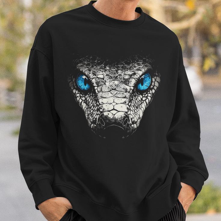 Serpiente Animal Motivo Ojos Azules Arte Serpiente Camisa de entrenamiento Regalos para él