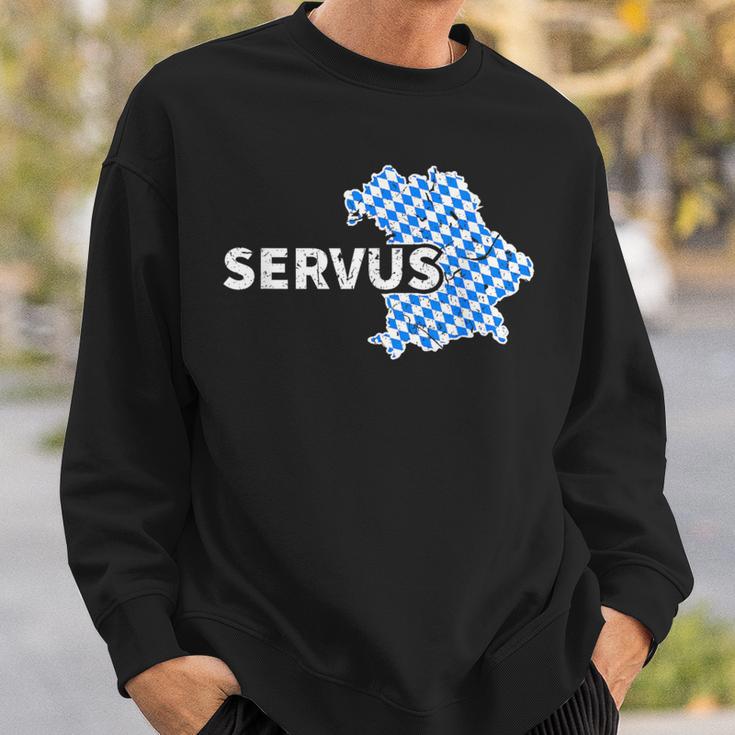 Servus Bayern Bavarian Slogan Sweatshirt Geschenke für Ihn