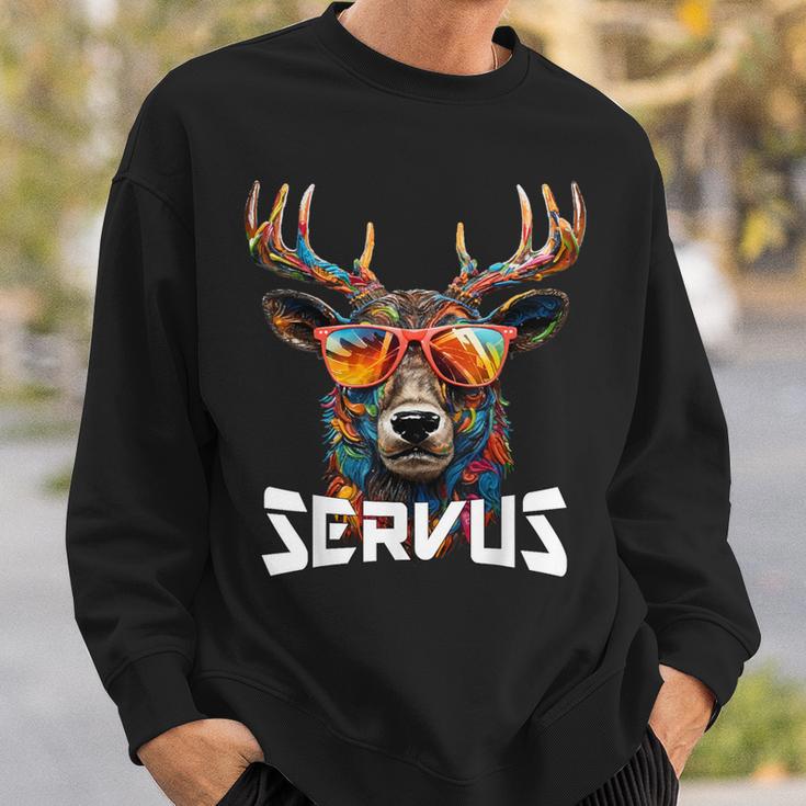 Servus Costume Costume Stag Tyrol & Bavaria Sweatshirt Geschenke für Ihn