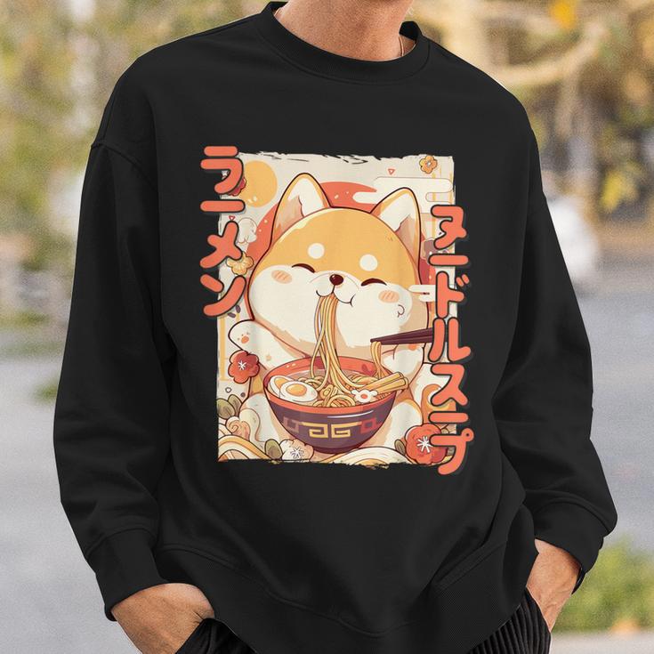 Shiba Inu Loving Ramen Kawaii Neko Shiba Inu Ramen For Dogs Sweatshirt Geschenke für Ihn