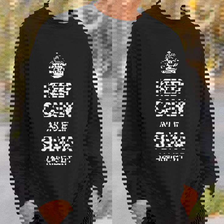 Silvia Keep Calm Personalizzato Nome Divertente Idea Regalo Di Compleanno Felpa Regalos para él
