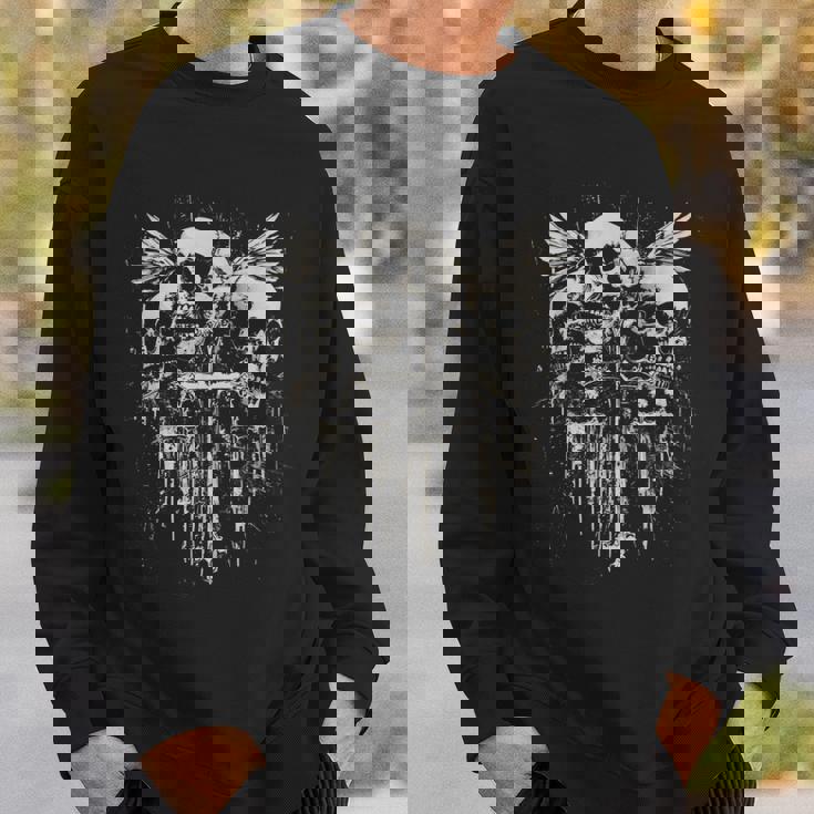 Y2K Hard Ten Stacked Skull T-Shirt Size 4XL Grunge Skull