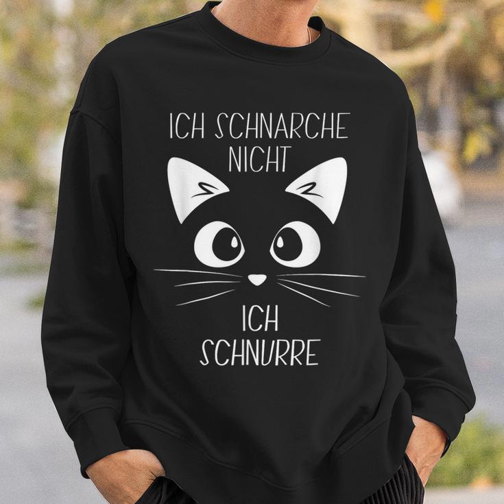 Sleep Ich Schnarche Nicht Ich Schnurre Cat Sweatshirt Geschenke für Ihn