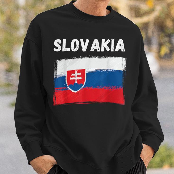 Slovakia Flag Holidayintage Grunge Slovak Flag Sweatshirt Geschenke für Ihn