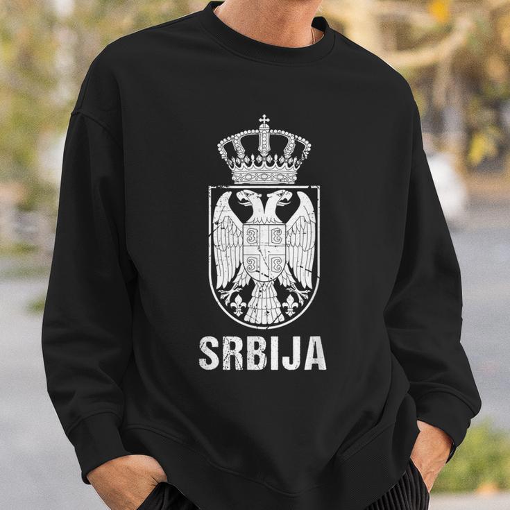 Srbija Serbia Flag Serbian Double Eagle Sweatshirt Geschenke für Ihn