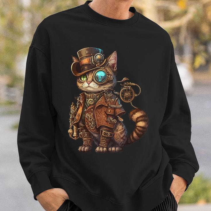 Steam Punk Cat Kitten Kitty Steampunk Sweatshirt Geschenke für Ihn