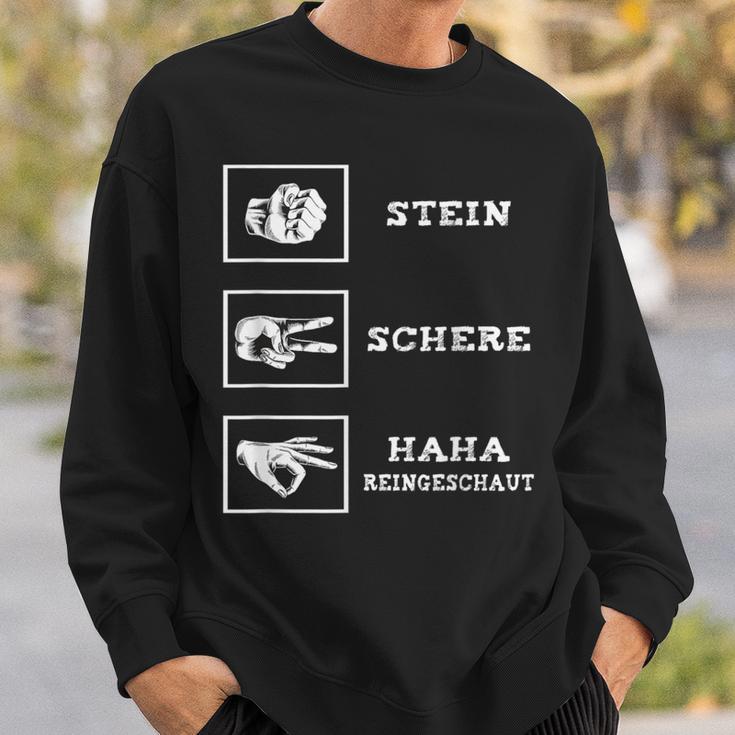 Stone Scissors Paper Haha Reingeguck Reingeschaut Sweatshirt Geschenke für Ihn