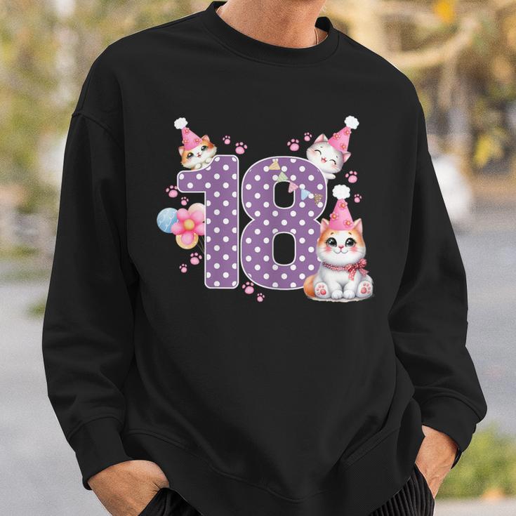 Süßes Katzen-Outfit Zum 18 Geburtstag Geburtstagsparty 18 Jahre Alt Sweatshirt Geschenke für Ihn