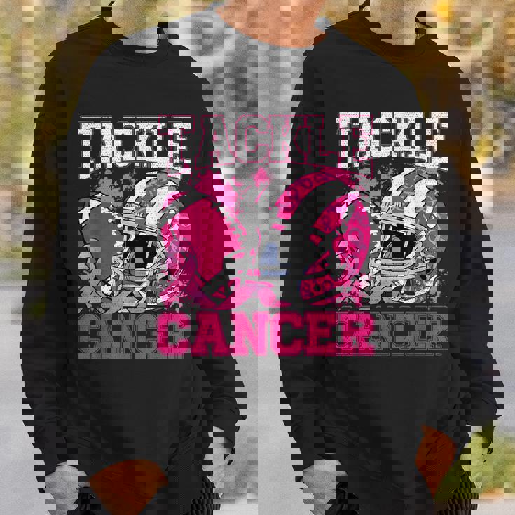 Tackle Breast Cancer Football Pink Breast Cancer Awareness Sweatshirt Gifts for Him
