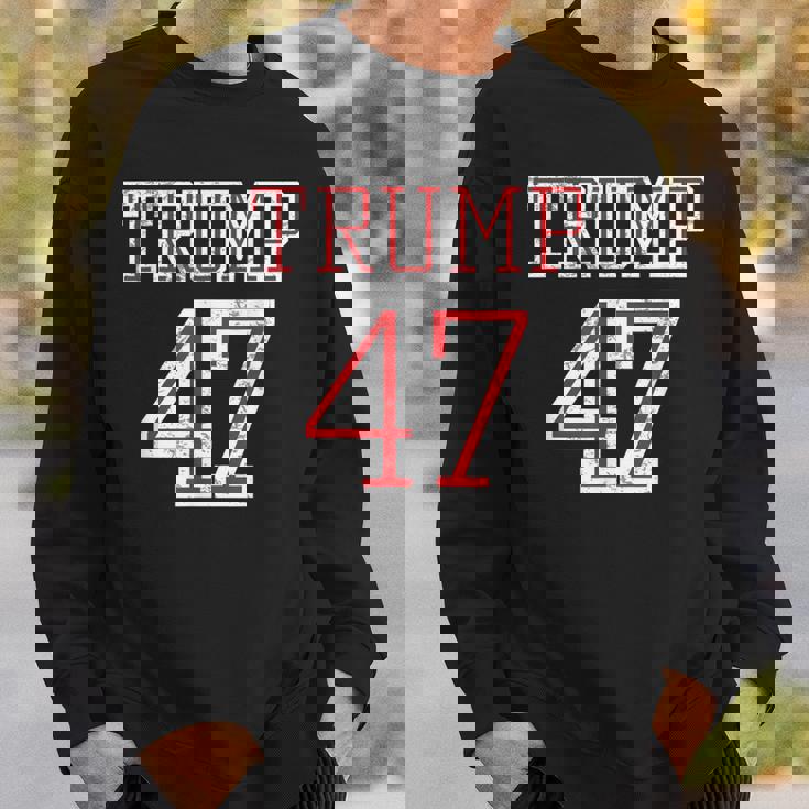 Trump 47 President Team Football Jersey Style 2024 Front Sweatshirt Gifts for Him