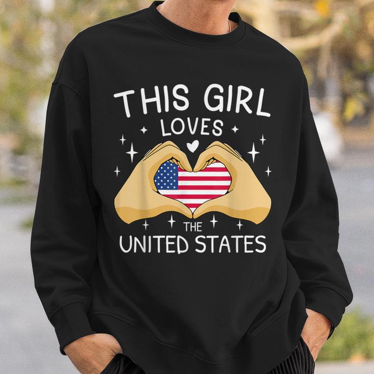 Usa Flag American Flag Heart Slogan America Usa Sweatshirt Geschenke für Ihn