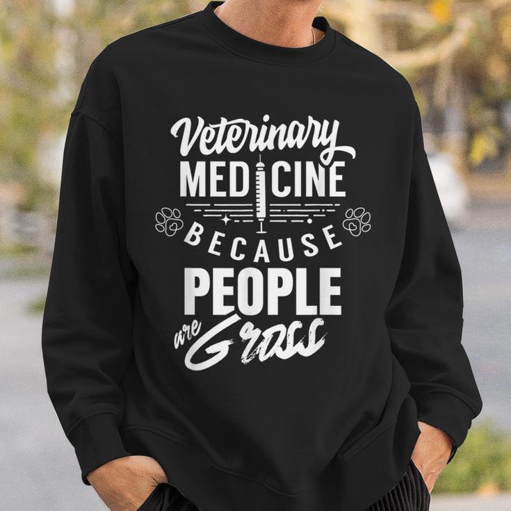 Veterinary Medicine Weil Menschen Eklig Sindeterinarian Profession Sweatshirt Geschenke für Ihn