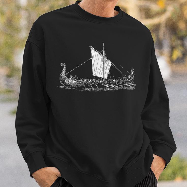 Viking Ship Nordic Mythology Nordmann & Walhalla Sweatshirt Geschenke für Ihn