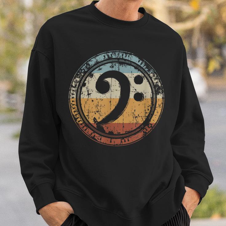 Vintage Bass Clef Bass Guitar For Bassist Sweatshirt Geschenke für Ihn